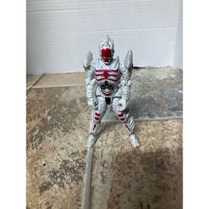 White Red Action Figure Kaijin Kamen Rider Style Warrior Toy